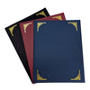 Black Art Deco Certificate Holder with gold corner design